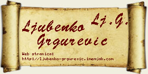 Ljubenko Grgurević vizit kartica